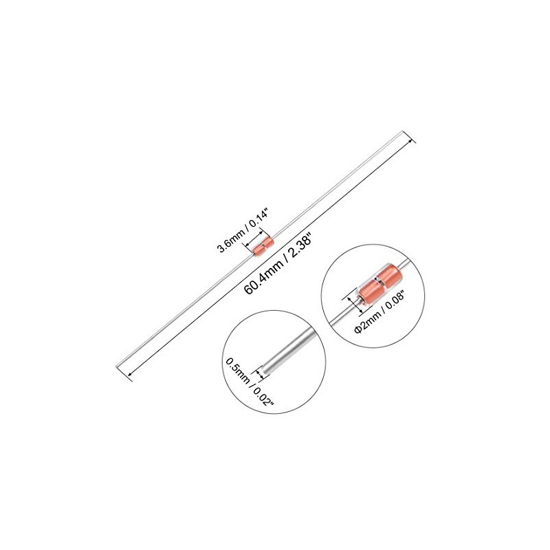 sourcing map NTC Thermistors Resistors MF58 3950B 10K Ohm Temperature