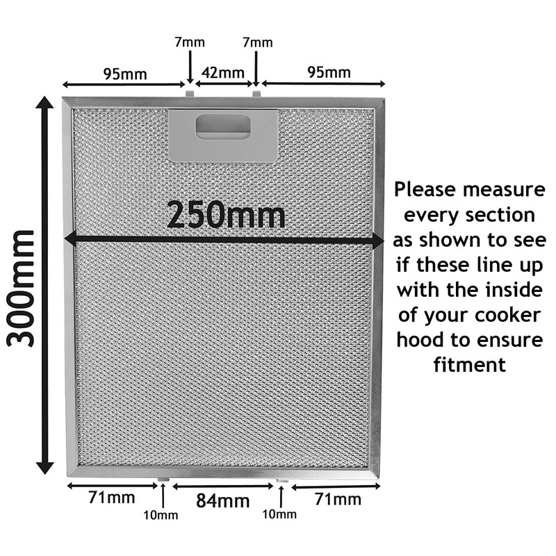 SPARES2GO Metal Mesh Filter for SMEG Cooker Hood/Kitchen Extractor Fan