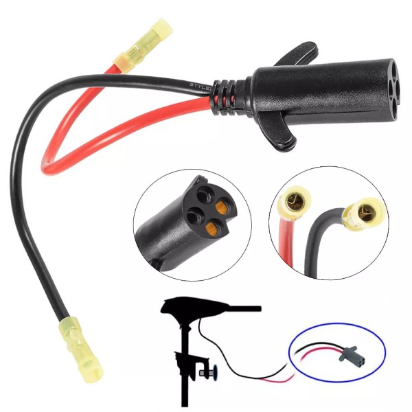 Unbranded 8M4000953 Trolling Motor Power Plug 2-Prong Connects with 50A