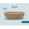 Kook Banneton Bread Proofing Set, Artisan Sourdough Bread Making Kit,