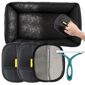 BABORUI Pet Hair Removal Glove - 3 Pack Pet Hair Remover Glove, Electrostatic Gloves Pet Hair Lint Rolls into Strips, Dog and Cat Hair Remover Tool for Furniture, Car, Couch, Carpet, Clothes