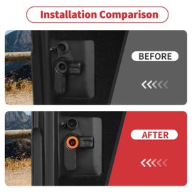 Linskip Freedom Panel Latch Trim Kit Compatible with 2021-2024 2025 Ford Bronco Accessories Orange, Hardtop Roof Handle Bult-in Aluminum Cover Set for Bronco Interior Accessories 4Door