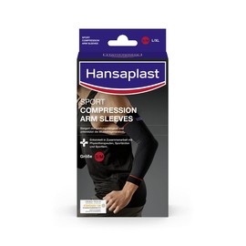 Hansaplast Sport Compression Wear Arm Sleeves, Bandage Supports the Muscles, Elbow Bandage Promotes Muscle Regeneration with Compression 1 Pair