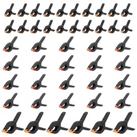 MANCHAP 46 Pack 3 Sizes Plastic Spring Clamps, 2 Inch/3 Inch/6 Inch Nylon Spring Clamps Plastic Quick Grips Clips for Woodworking Projects, Photography