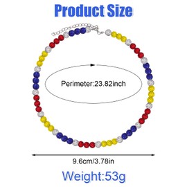 XIHIRCD Philadelphia Baseball Necklace, Sparkling Rhinestones Inspired Pearl Necklaces, Athletes Sports Necklace, Jewellery Gifts for Men, Women, Baseball Team Lovers, Rhinestone, No Gemstone