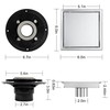 6 Inch Square Shower Floor Drain, Shower Drain Kit with
