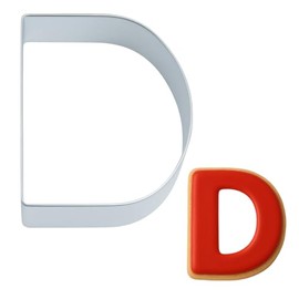 Alphabet Cookie Cutter Set – 3 Inch Tin-Plated Steel Letters A–Z – Individual Letter Cookie Cutters for Baking, Fondant, Crafts & Classroom Fun - Made in the USA (Letter D)