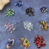 Honkoolly 100pcs Crystal Glass Beads 8mm Faceted Rondelle Glass Spacer