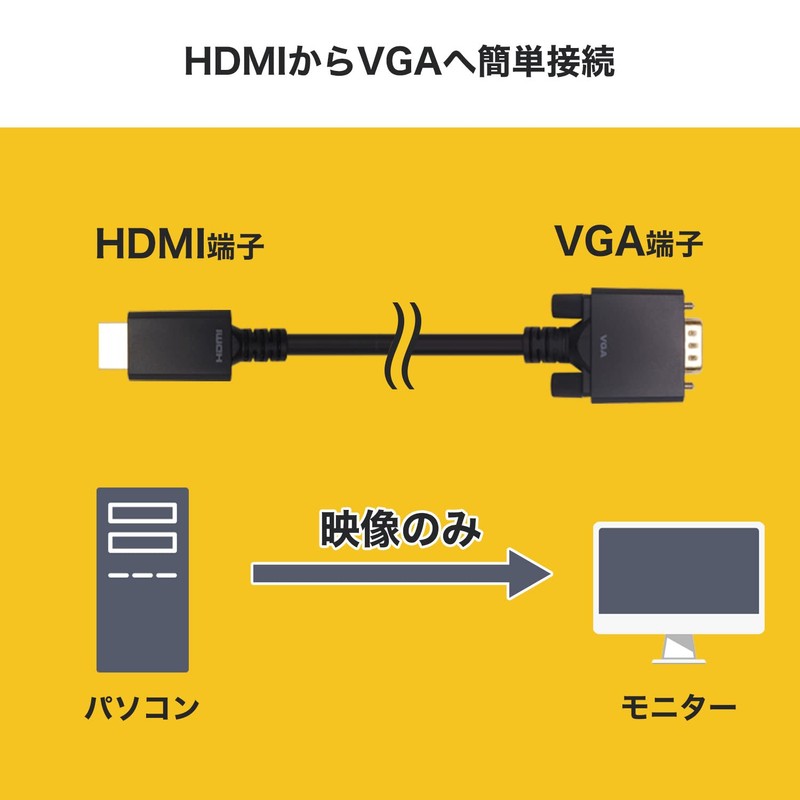 HAVG100-712BB 10m HDMI to VGA Converter Cable