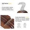 TOPIA HANGER Wooden Suit Hangers with Adjustable Metal Clips (10