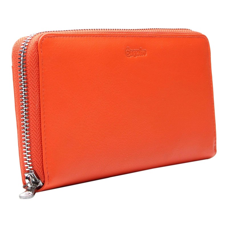 Esquire Viktoria Zip Around Wallet Flame Orange, Flame orange, Classic