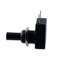 Pressure Switch with Mounting Nut and Solder Connection 2-Pin 2 A, 250 V~ (6V 9V 12V 24V 125V AC/DC) Black, Replacement Switch