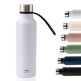 Combo Delight Thermos Flask 580 ml Stainless Steel Drinking Bottle, 24 Hours Cold & 24 Hours Warm, BPA-Free Insulated Flask, Cleaning Brush and Dishwasher Safe, White