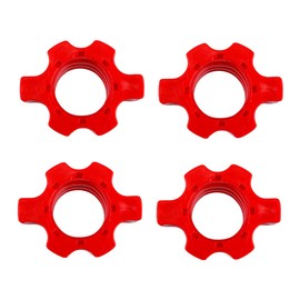 Toddmomy 4 Pack Dumbbell Nuts Screws for Dumbbells Nut for Weights Fitness Equipment Accessories Red Easy Install