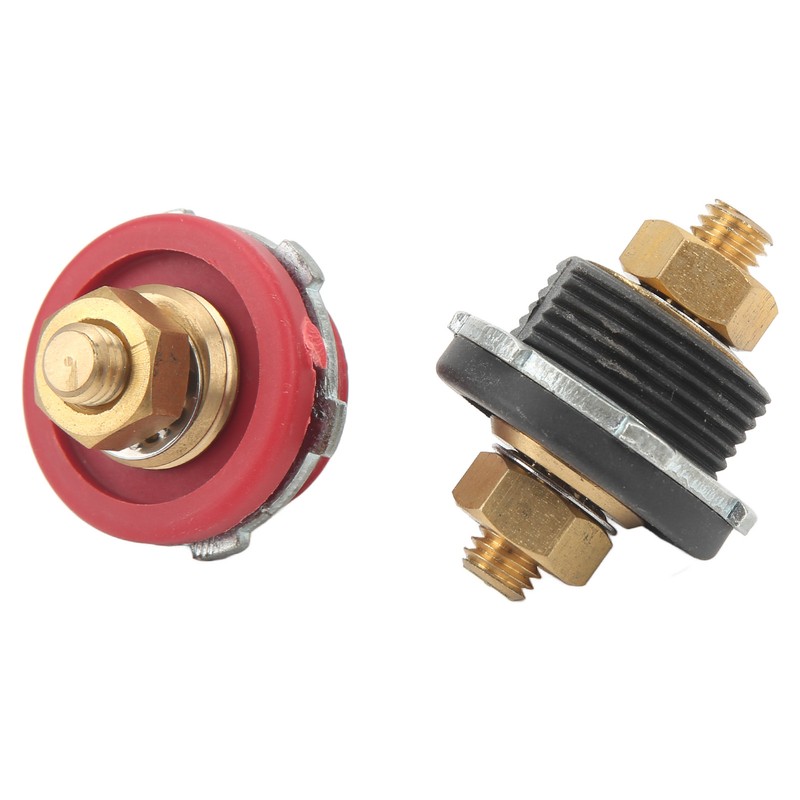 2 Pcs 3/8in Thru Panel Battery Terminal Connector 250A Positive