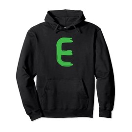 Creative Bold Green Letter E - Design Alphabet - Marker Pullover Hoodie