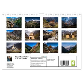Nepal Tsum Valley - Tal des Glücks (Wandkalender 2026 DIN A4 quer), CALVENDO Monatskalender