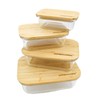 Bambooware Glass Containers with Lids | Non Plastic Glassware Set
