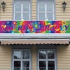 LOONELO Groovy Long Banner with 118X19.7 inch,60's Carnival Groovy Party