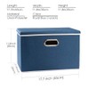 PRANDOM Large Collapsible Storage Bin with Lid [1-Pack] Fabric Foldable