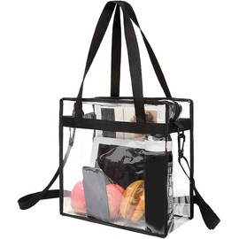 Triko Bolsa de Viaje Crossbody Transparente de PVC para Mujer con Cierre y Correa Ajustable, Bolsa Plegable para Viajes, Bolsa de Seguridad para Conciertos, Eventos, Estadios y Parques
