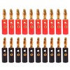 LWCUSNJ 4mm Audio Speaker Cable Connector,24 Pcs Banana Plug Wire