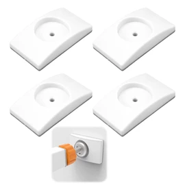 Pack of 4 Wall Protection Pads, Wall Protection for Baby Stair Gates - No Drilling, Stair Gate Wall Protection, Protection Against Damage to Wall, Wall Saver for Door Gate, Children's Gate and Stair
