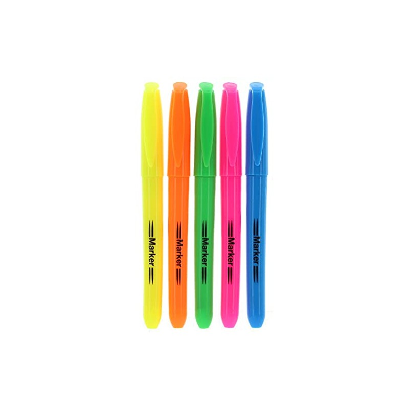 MIJOMA Set of 5 Highlighters in Assorted Bright Colours