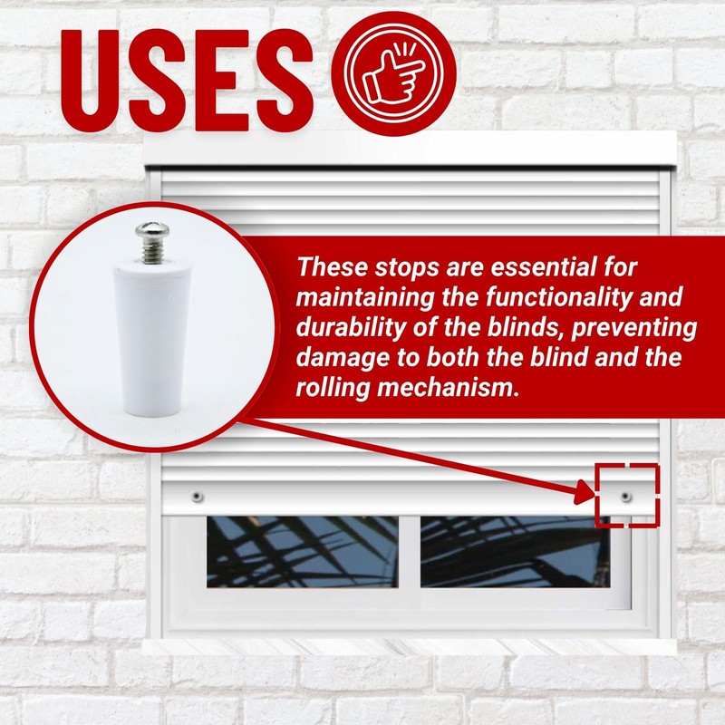 DOJA Barcelona Roller shutter stopper, pack of 20, blind stopper,