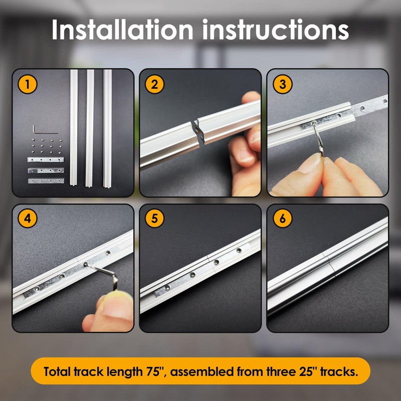 OTIIALOT Anodized Aluminium Sliding Screen Door Track,Sliding Door Bottom Track