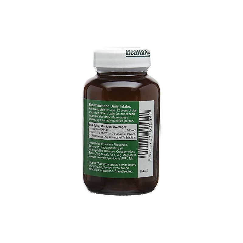 HealthAid Sarsaparilla 560mg 60 Tablets