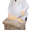 Resin Chef Statue Restaurant Dining Table Decor Figurine Ornament Kitchen