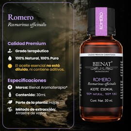 BIENAT AROMATERAPIA Aceite Esencial de Nuevo Romero 30mL