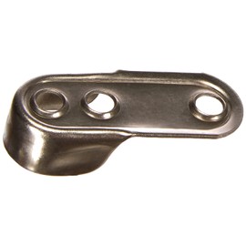 Emuca 7062907 Seitliche Stütze für ovale Kleiderschrank Stange, Stahl, 10 Stück, Vernickelt