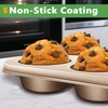 Kevenal Jumbo-Muffin-Pan - Nonstick 6-Cup Large Cupcake Pan, Heavy Duty