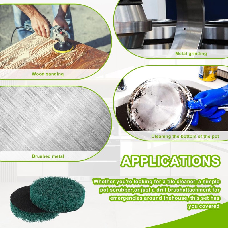 EPLZON 16pcs Kitchen Pads Power Scrubber Pads Set Electric Scrubber