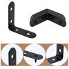 MY MIRONEY 8PCS Black L Brackets Heavy Duty Stainless Steel