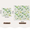 Bringsine 100-pack Sage Green Napkins,Eucalyptus Ugariye Leaves Wild Flowers Disposable