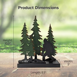 Bigfoot Metal Night Lights – Set of 2 Rustic Sasquatch Silhouette Lamps, Cozy Ambient Lighting for Bedroom, Cabin, Lodge, or Man Cave, Unique Forest Bigfoot Décor, Great Gift for Outdoor Enthusiasts