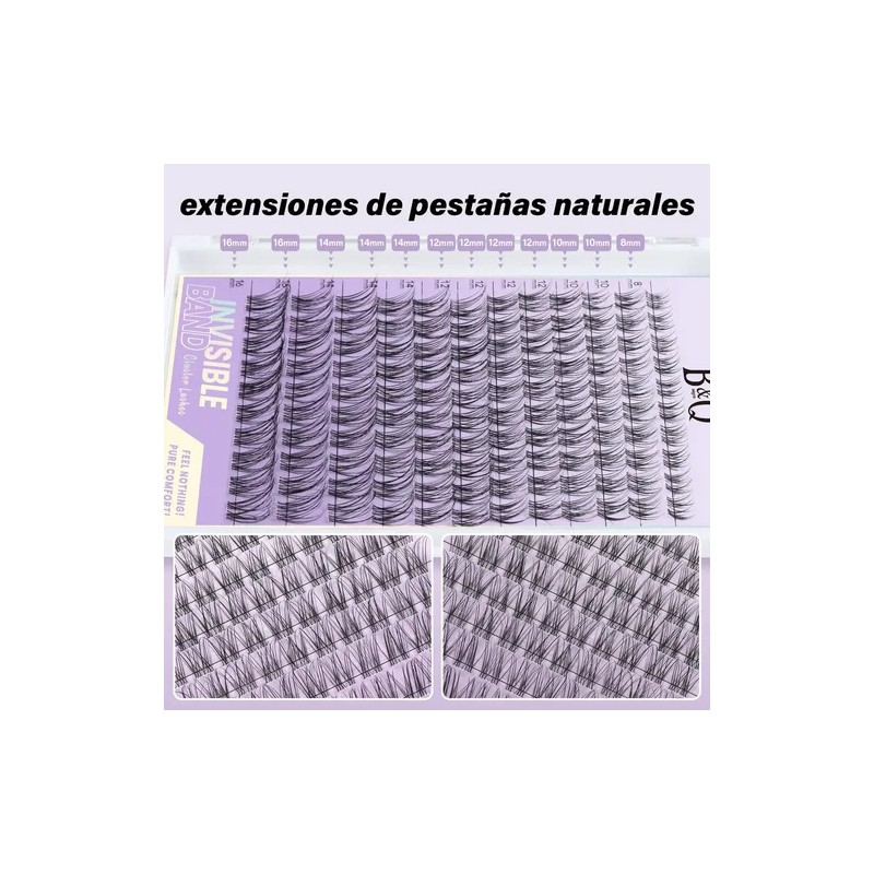 Extensiones De Pestañas B&q modelo Flora Solo Pestañas Bqlash 8-16mm