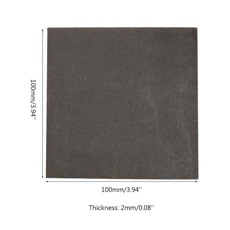 chenpaif Graphite Plate,2pcs High Pure Carbon Graphite Sheet 100×100×2mm Electrode