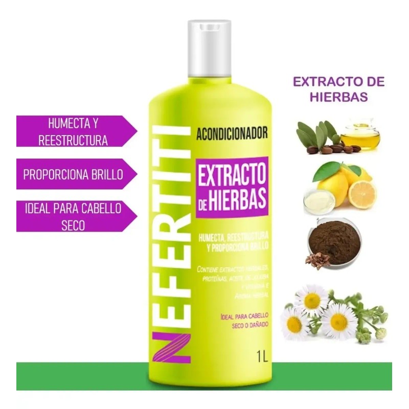 Acondicionador Cabello Extractos Herbales Nefertiti