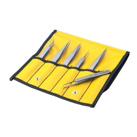 Aven 18475USA 6 Piece Technik Precision Tweezer Set, Stainless Steel