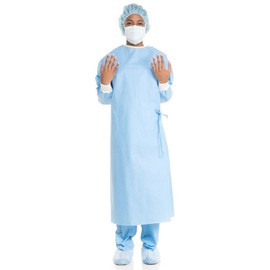 Halyard Health Surgical Gowns, Disposable, Ultra SMS and Film, Large, Yellow - 95111 (Case of 32)