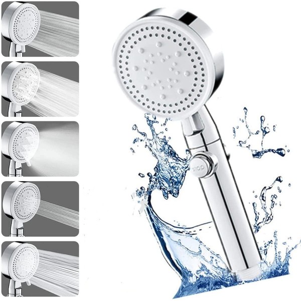 High Pressure Shower Head Water Saving Hand Shower 5 Jet