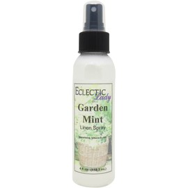 Garden Mint Linen Spray, 4 ounces - Eclectic Lady Sheet and Linen Spray - No Artificial Colors, Parabens, or Preservatives - Long-Lasting Scent for Bed, Fabric & Pillow
