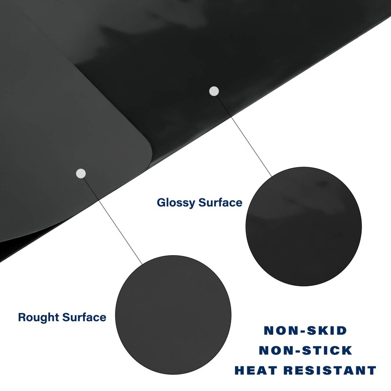 Gartful Black Extra Large Silicone Mat, 23.6 x 15.7 inches