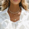 Gold Starfish Necklace for Women Shell Pendant Necklace Layered Boho