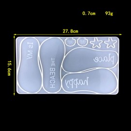 Xidmold Flip Flops Silicone Molds, Beach Slipper Shoes Resin Mold for Epoxy Resin Casting, Decor Resin Molds for Wall Door Home Decoration