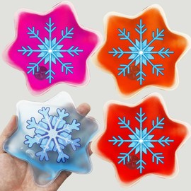 Click Gel Heat Packs, Snap Click Hand Warmer, Large Pocket Heat Pack, Winter Hand Warmer, Outdoor Sports Hand Warmer (Hexagon-4pack)